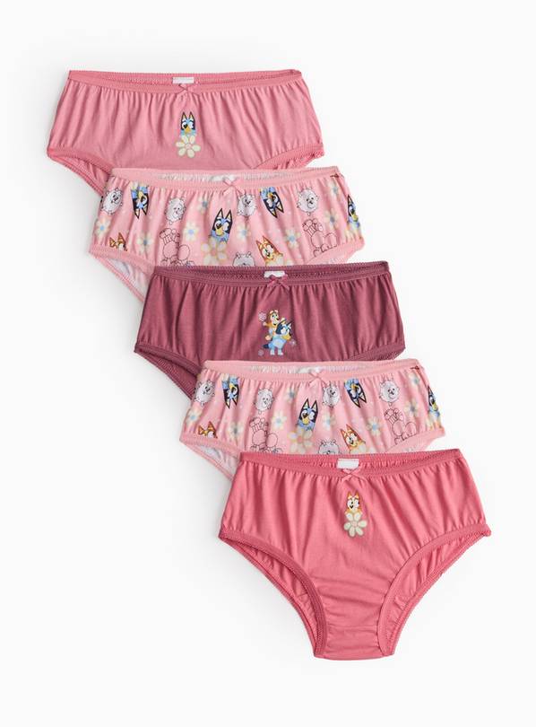 Bluey Pink Character Briefs 5 Pack 4-5 years